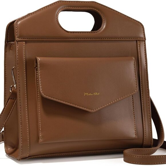 Crossbody Purses for Women Vintage Mini Satchel Pocket Tote Bag - Picture 3 of 7